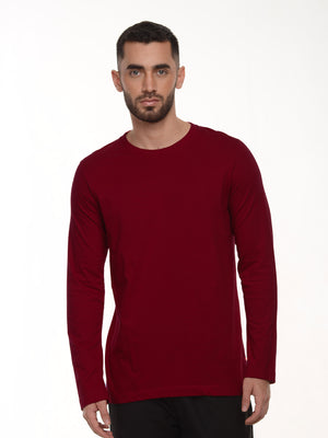 Camiseta hombre manga larga color vinotinto · Aritex Colombia