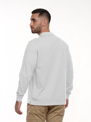 Polo hombre corte clásico manga larga en algodón 215 g, vista 6 · Aritex Colombia
