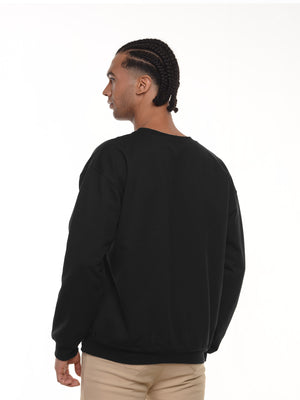 Buzo Unisex cuello redondo color negro, vista 2 · Aritex Colombia