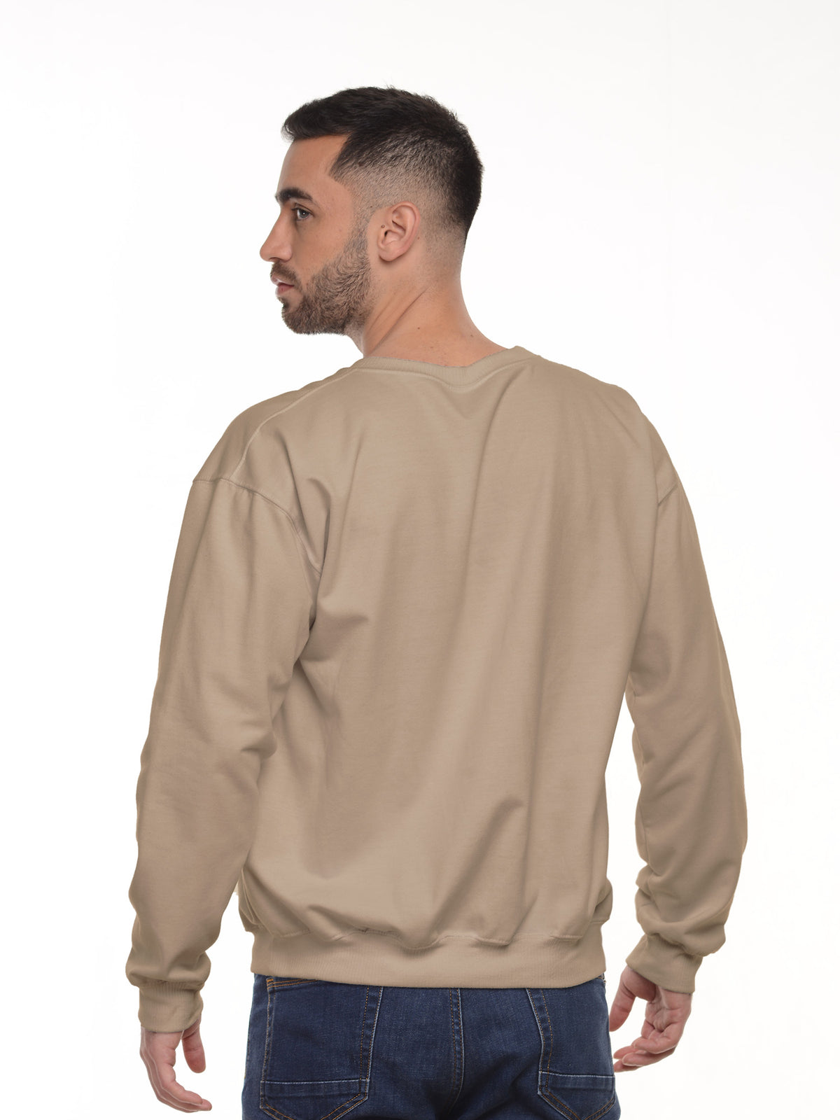 Buzo Unisex cuello redondo color nude, vista 2 · Aritex Colombia