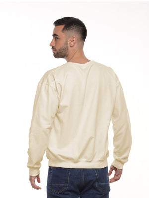 Buzo Unisex cuello redondo color vainilla, vista 2 · Aritex Colombia