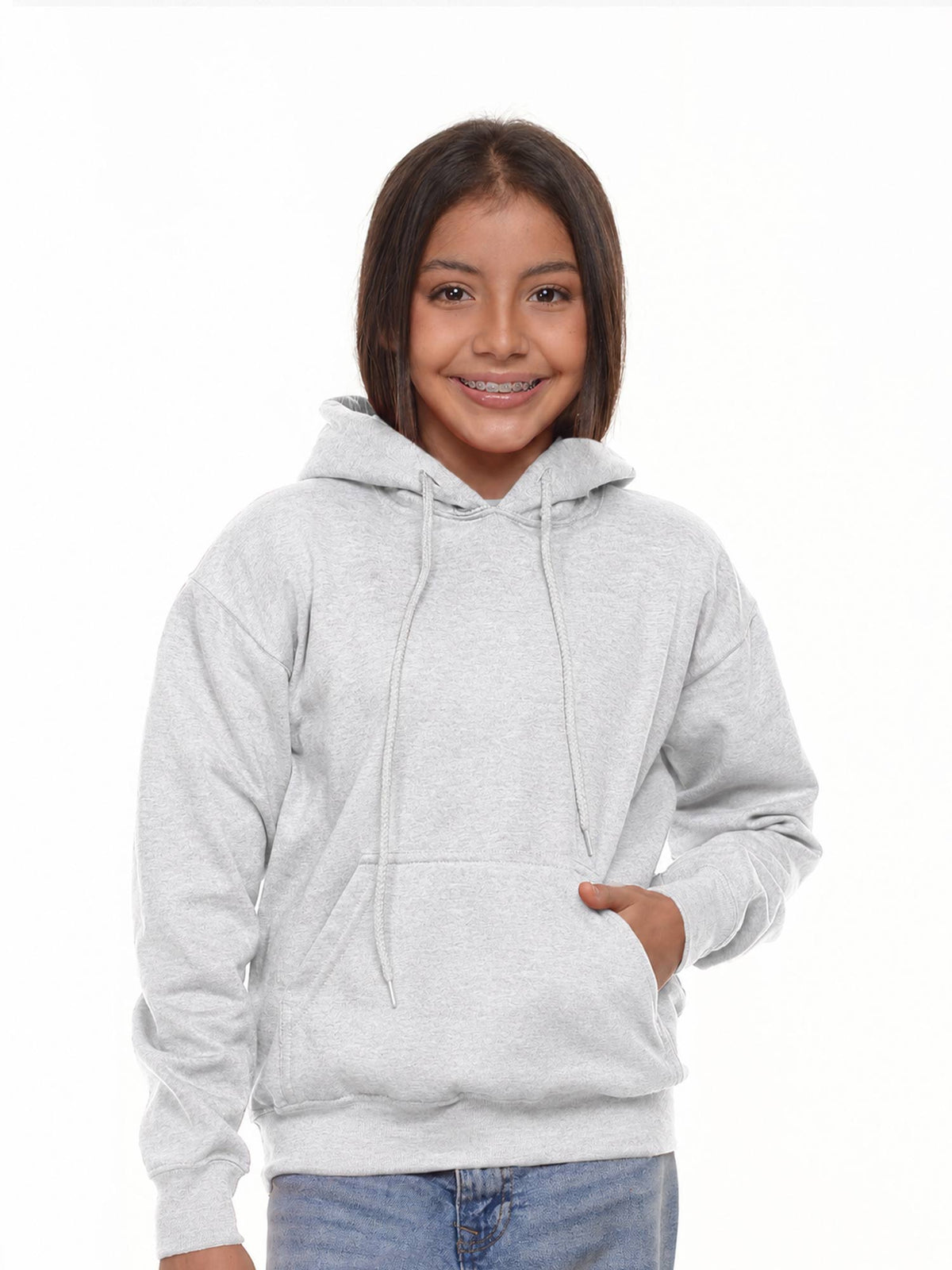 Buzo niño con capucha color jasped claro · Aritex Colombia