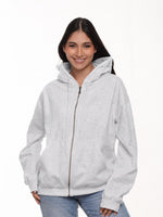 Buzo Unisex con capucha y cierre color jasped claro · Aritex Colombia