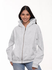 Buzo Unisex con capucha y cierre color jasped claro · Aritex Colombia