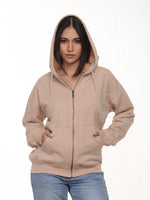 Buzo Unisex con capucha y cierre color nude · Aritex Colombia