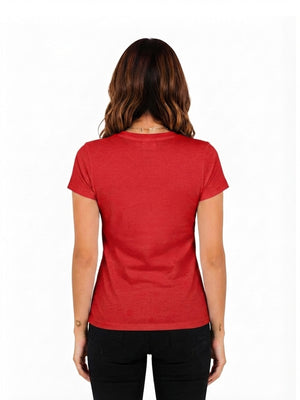 Camiseta mujer slim fit color rojo, vista 2 · Aritex Colombia