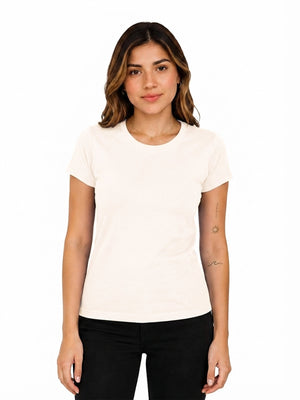 Camiseta mujer slim fit color vainilla · Aritex Colombia