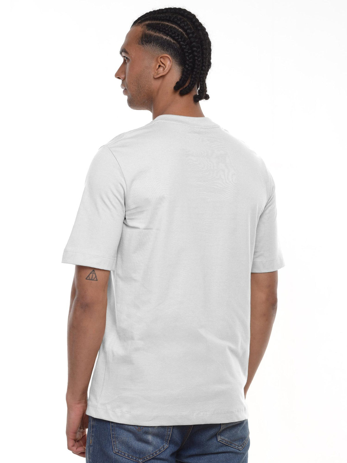 Camiseta hombre regular fit 230g color blanco, vista 2 · Aritex Colombia
