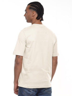 Camiseta hombre regular fit 230g color marfil, vista 2 · Aritex Colombia