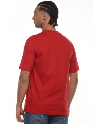 Camiseta hombre regular fit 230g color rojo, vista 2 · Aritex Colombia