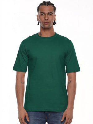 Camiseta hombre regular fit 230g color verde botella · Aritex Colombia