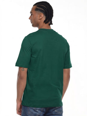 Camiseta hombre regular fit 230g color verde botella, vista 2 · Aritex Colombia