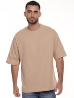 Camiseta hombre oversize 230g color nude · Aritex Colombia