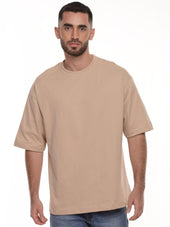 Camiseta hombre oversize 230g color nude · Aritex Colombia
