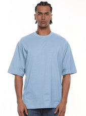 Camiseta hombre oversize 230g color azul cielo · Aritex Colombia