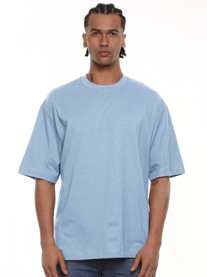 Camiseta hombre oversize 230g color azul cielo · Aritex Colombia