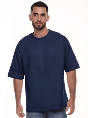 Camiseta hombre oversize 230g color azul navy · Aritex Colombia