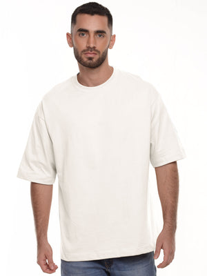 Camiseta hombre oversize 230g color marfil · Aritex Colombia
