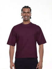 Camiseta hombre boxy fit color burdeo imperial · Aritex Colombia