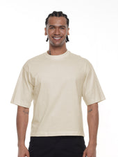 Camiseta hombre boxy fit color vainilla · Aritex Colombia